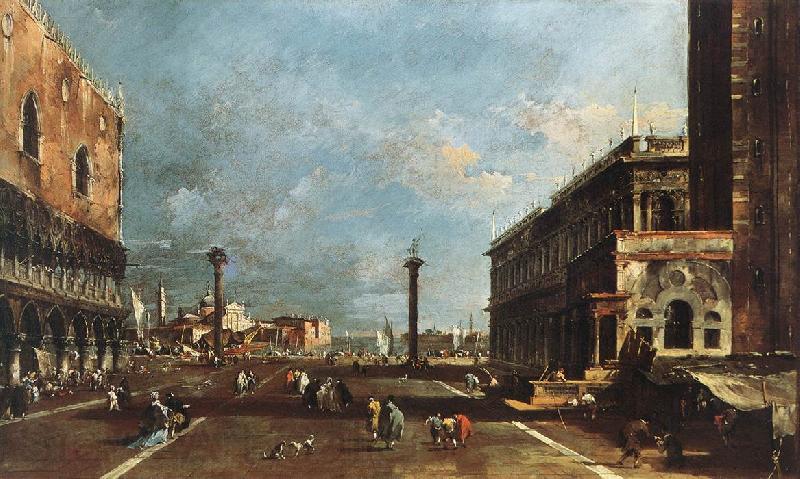 GUARDI, Francesco View of Piazzetta San Marco towards the San Giorgio Maggiore sdg France oil painting art